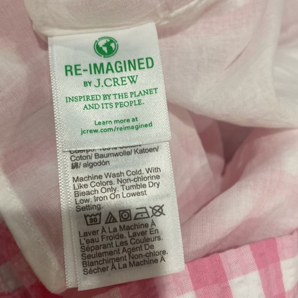 NWT! J crew Pink Seersucker Tie Back Dress‎ - Picture 3 of 5